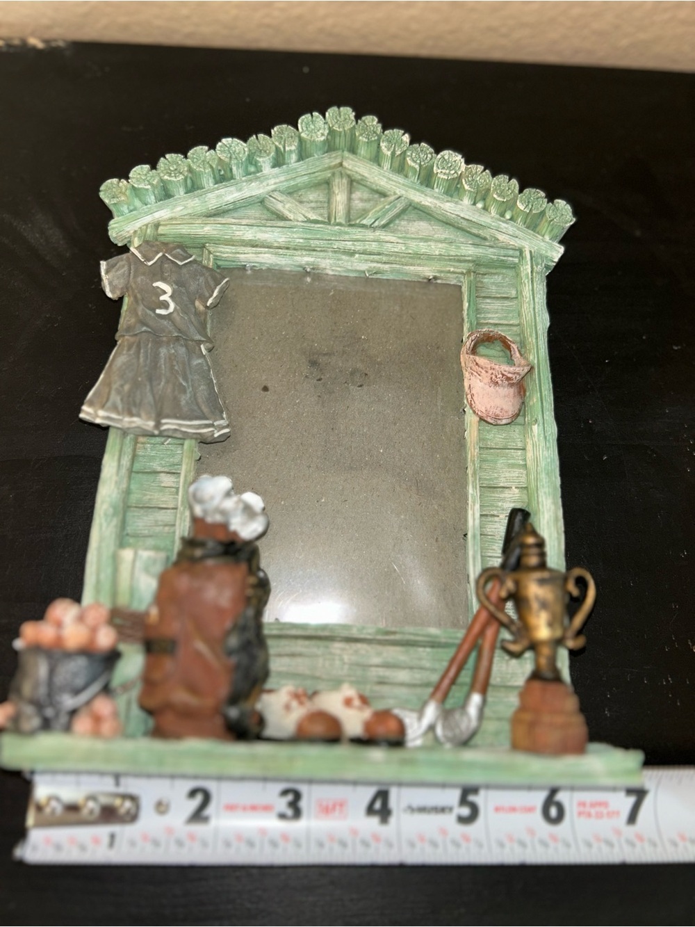 Vintage 3D Golf Theme Resin Picture Frame Golf Bag Trophy Cleats - Picture 5 of 8